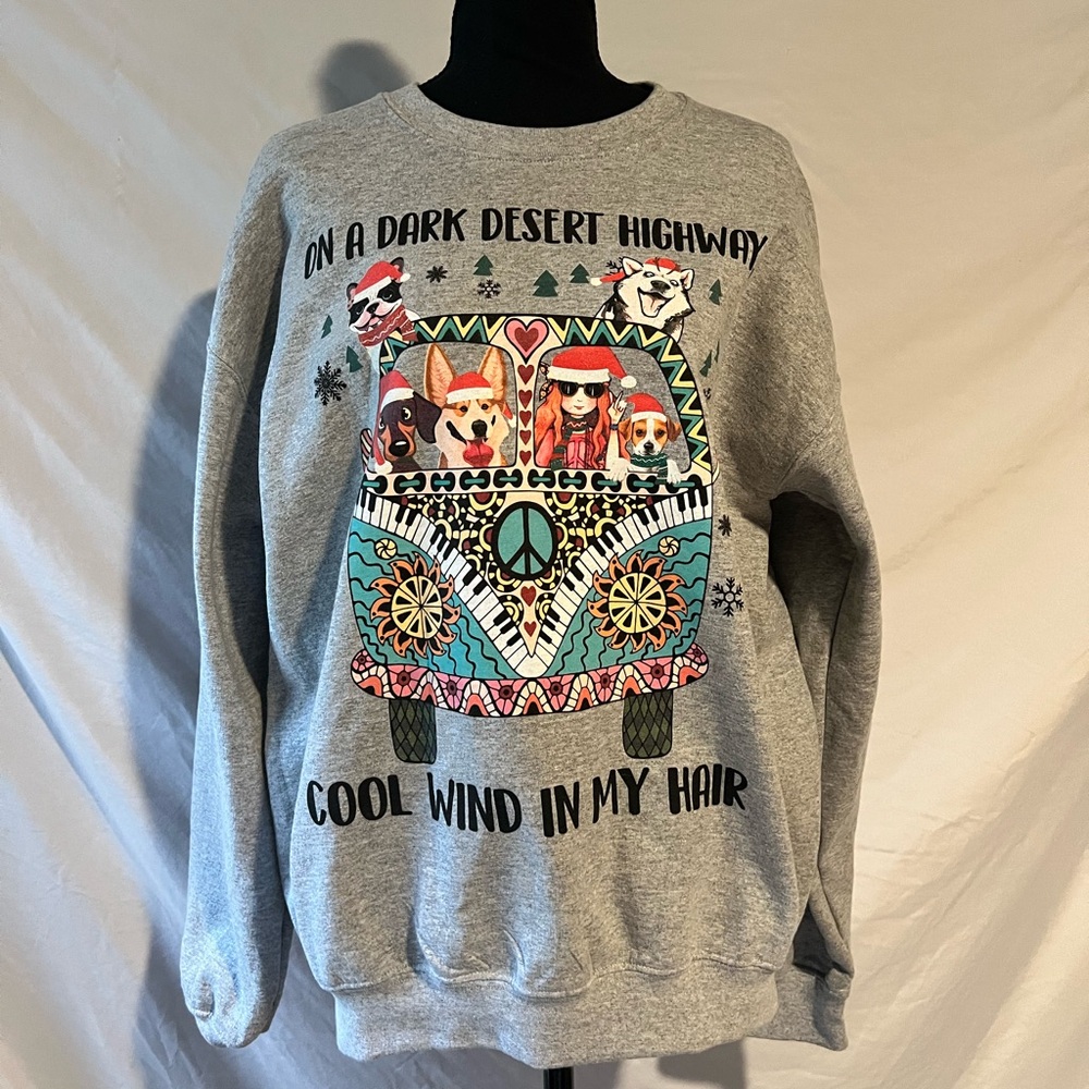 Dog Lover Hippie Christmas Sweater